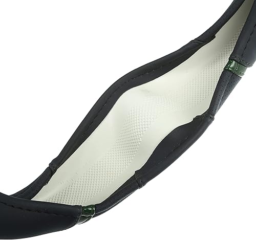 Miniatura 6 de X AUTOHAUX Funda para volante de automóvil para Peugeot 2008 2019 2020 E2008 2020 13.8 in 13.78 pulgadas tipo D cubierta protectora de cuero de