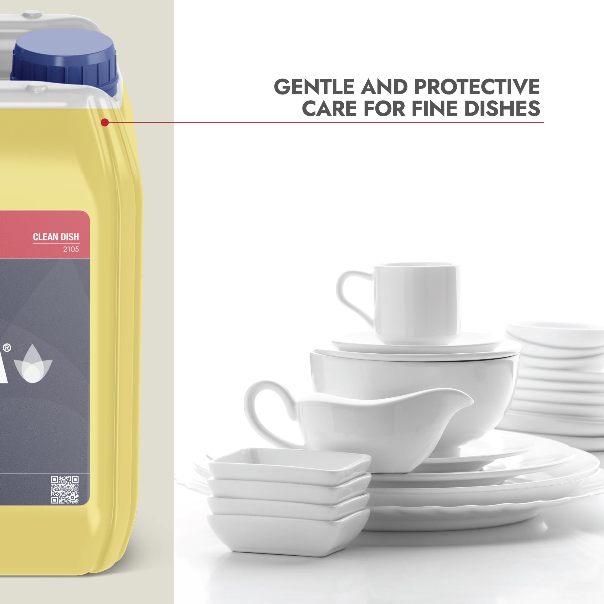 Konga Clean Dish - Detergente liquido per lavastoviglie commerciali con dosaggio automatico (5 litri)