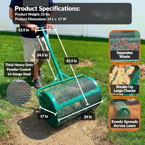 Esparcidor de Compost para Jardín de 24 Pulgadas miniatura 2