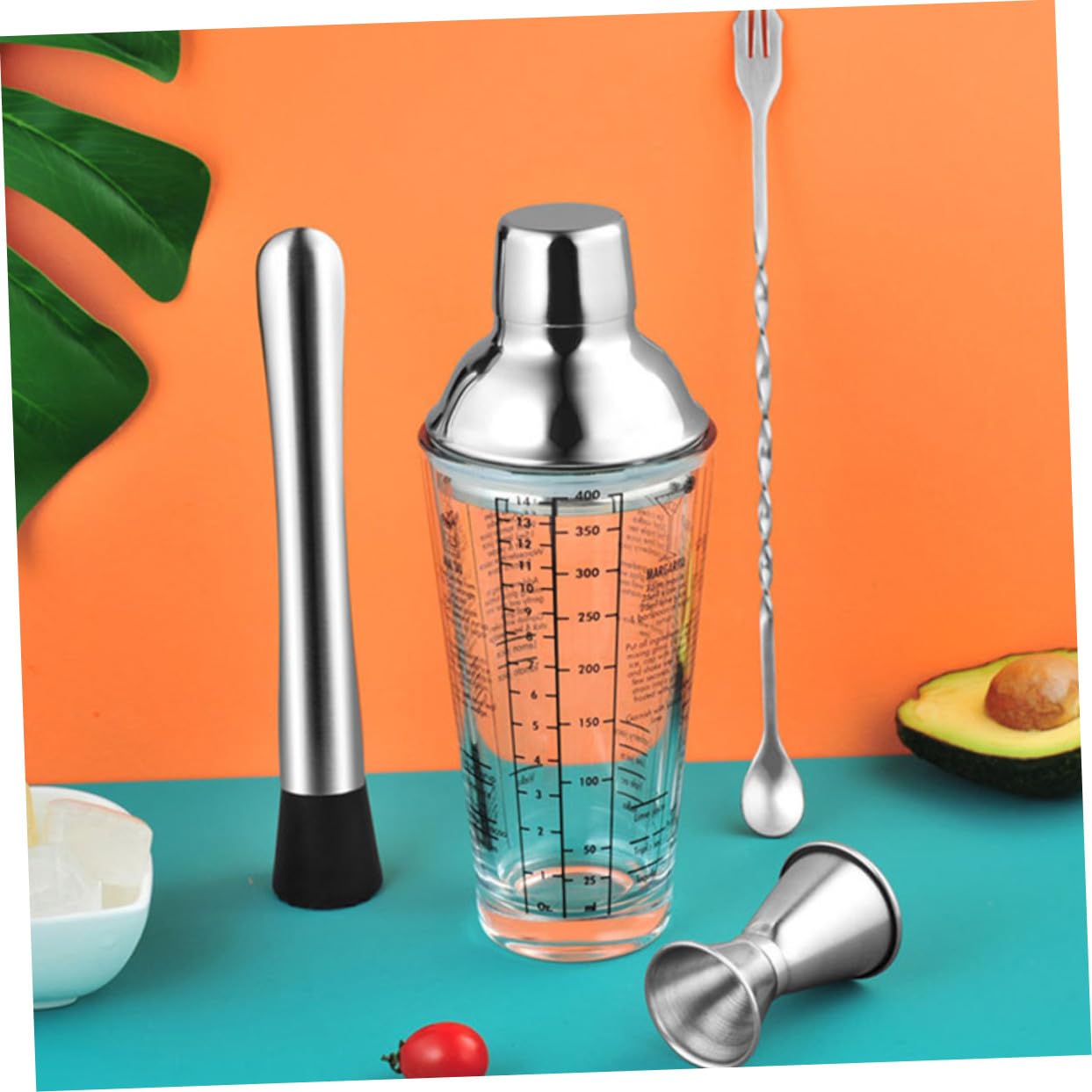 VICASKY Shaker Cocktail in Acciaio Colorati Attrezzatura Barman Professionale per Aperitivi e Miscelazione Resistente e Lucida per Uso Domestico e Bar