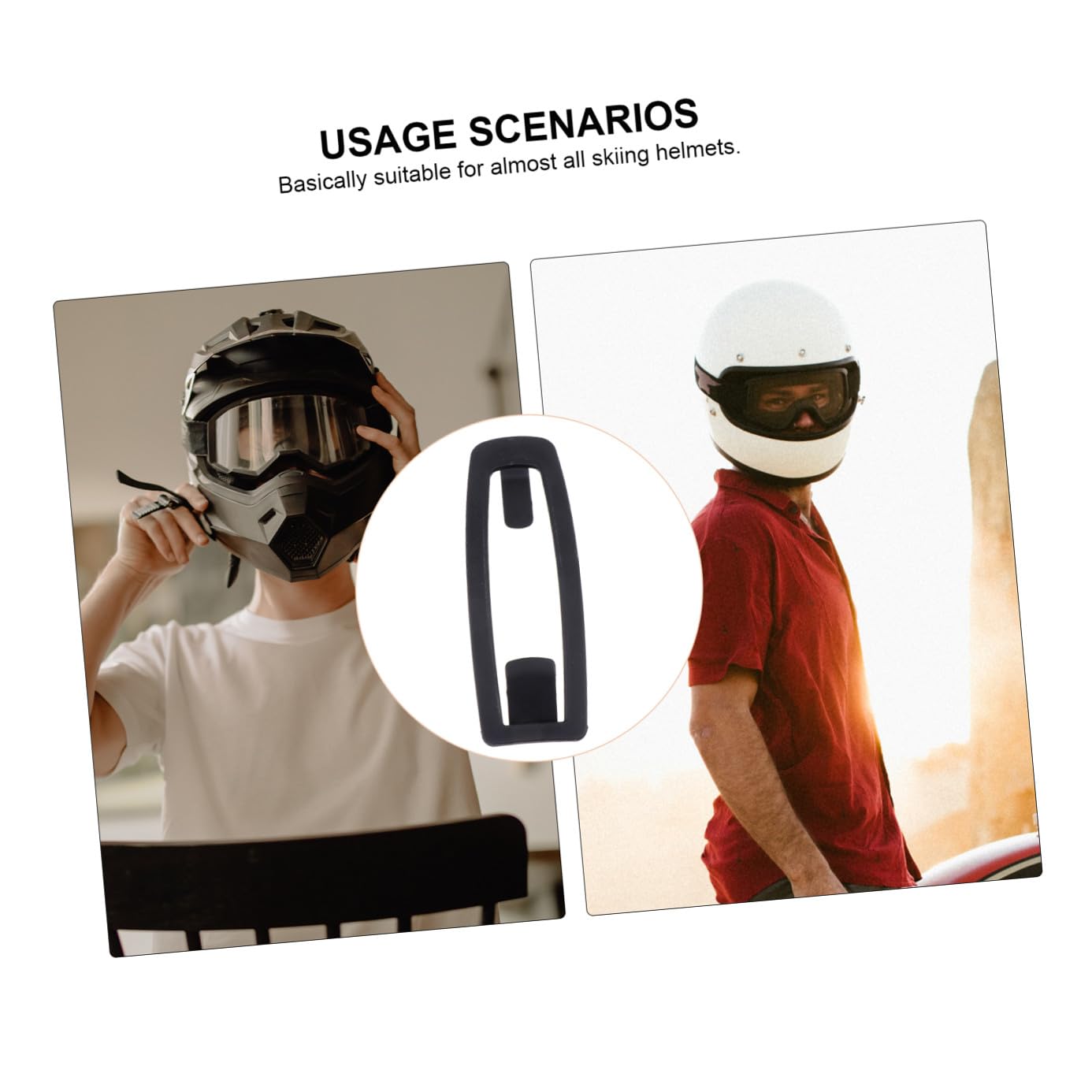 SOLUSTRE 2pièces De Neige avec Clip De Ceinture pour Casque Accessoire pour Ski Et Cyclisme Et Pratique