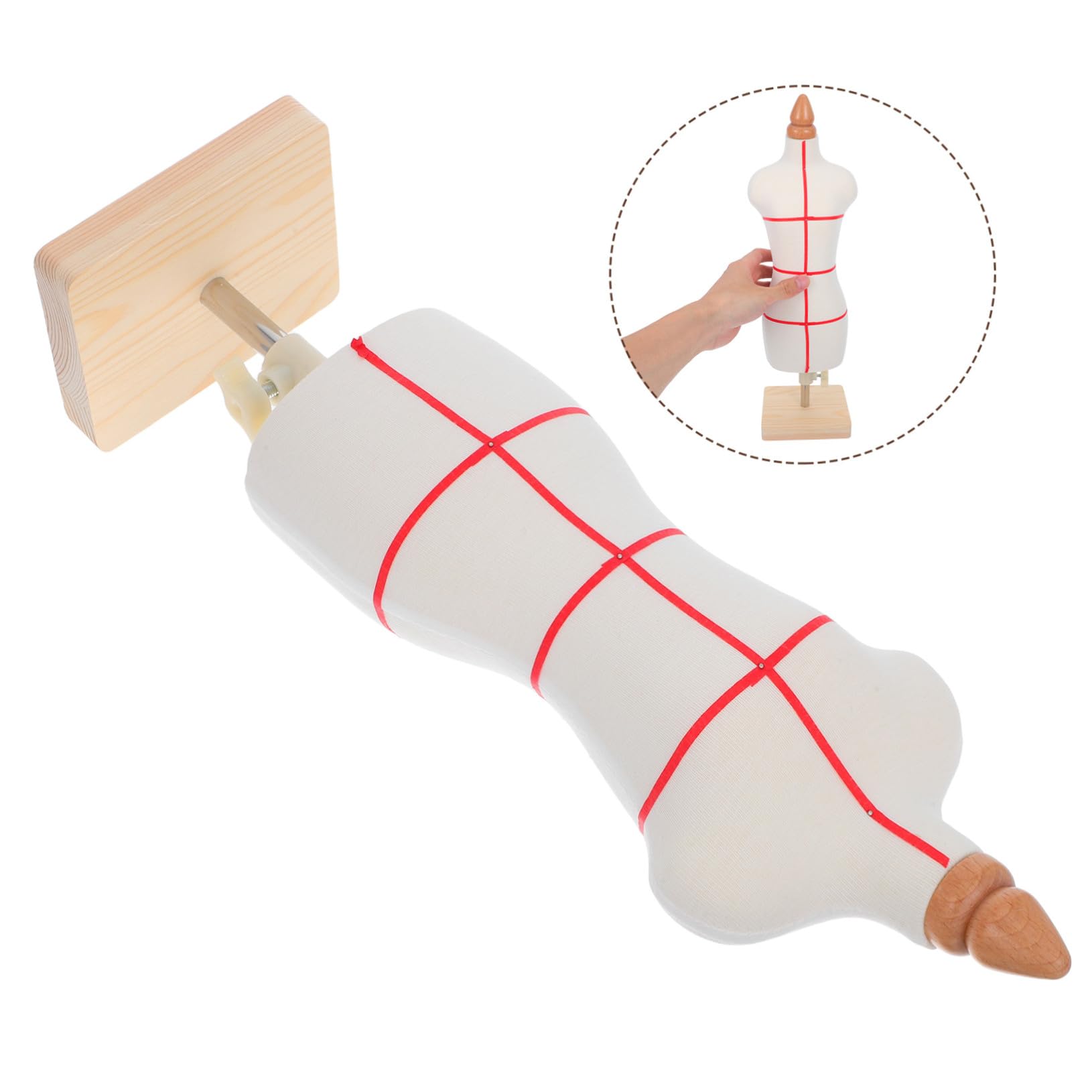 Manichino Femminile per Cucito di 1/3 Scala, Altezza Regolabile, Base Stabile e Supporto per Mostra Tessuti, per Casa e Laboratorio