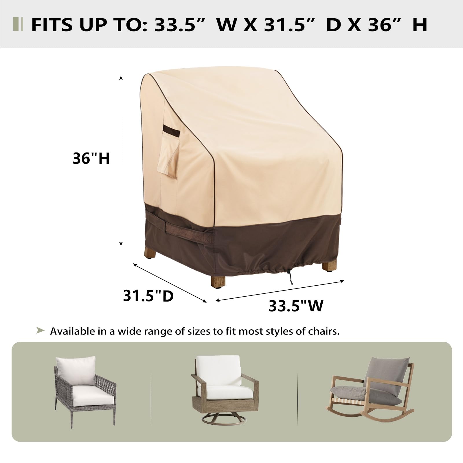 Love Seat Cover JJGeorge Adirondack Chair Cover Waterproof