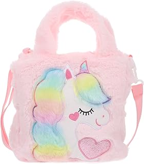 [Abaodam] ショルダーバッグ 女の子 ユニコーン ぬいぐるみ ポシェット かわいい おしゃれ 斜めがけ ２way 小学生 ギフト プレゼント 子供 幼稚園 女の子 ピンク