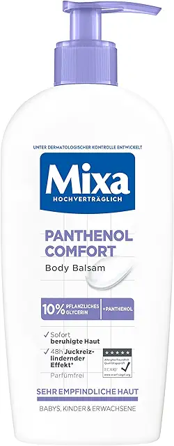 Mixa Panthenol Comfort Body Lotion - Neutral Sæbe für empfindliche Haut, 250 ml