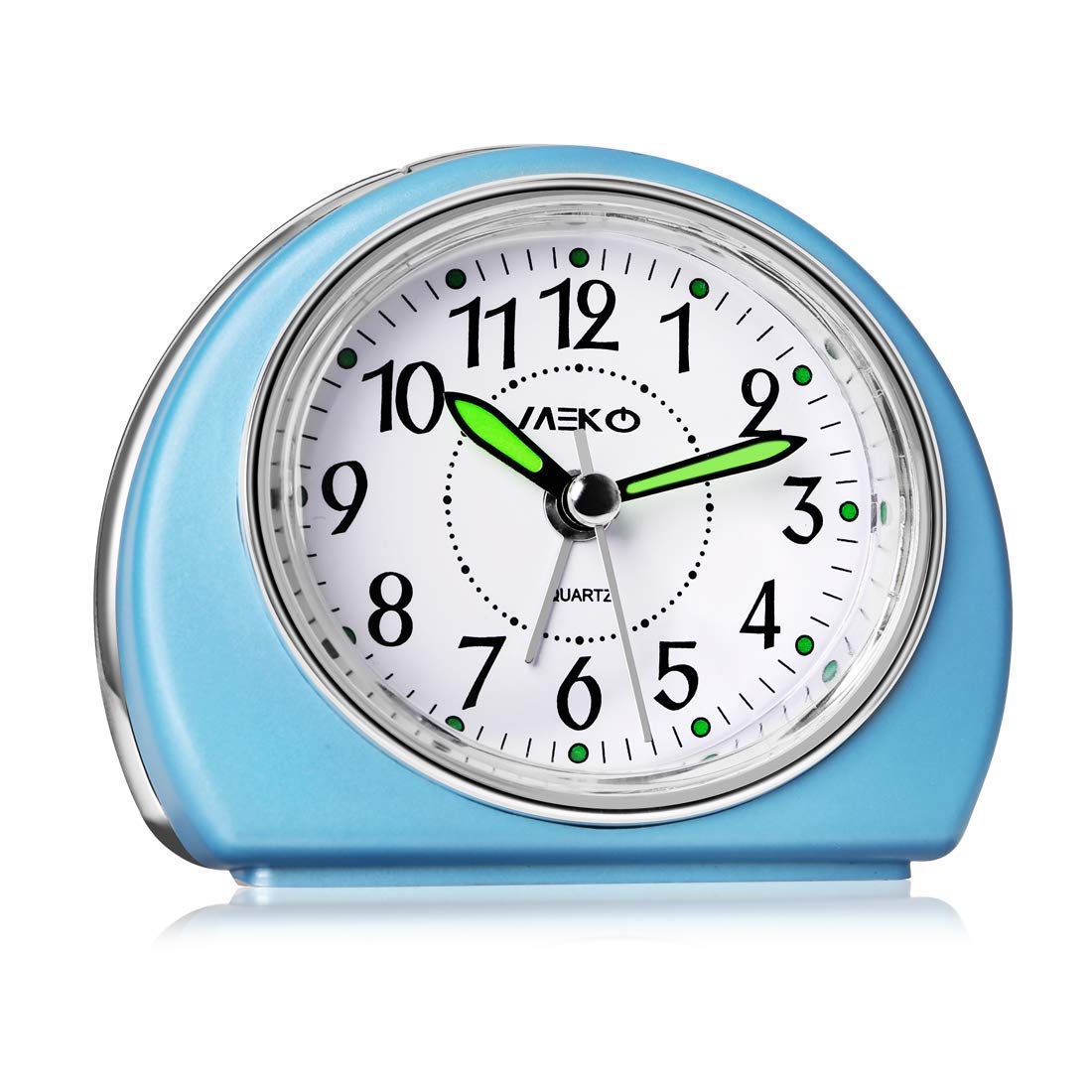 Photo 1 of MEKO Non-Ticking Alarm Clock - Blue, AA Battery Powered