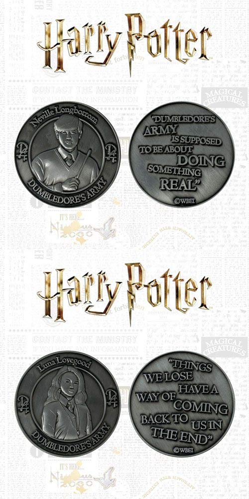 Fanattik Harry Potter Dumbledore Army Collectible Coin Set (Luna Lovegood & Neville Longbottom), Multicoloured, 95g, S, Uncertified/Seller Graded