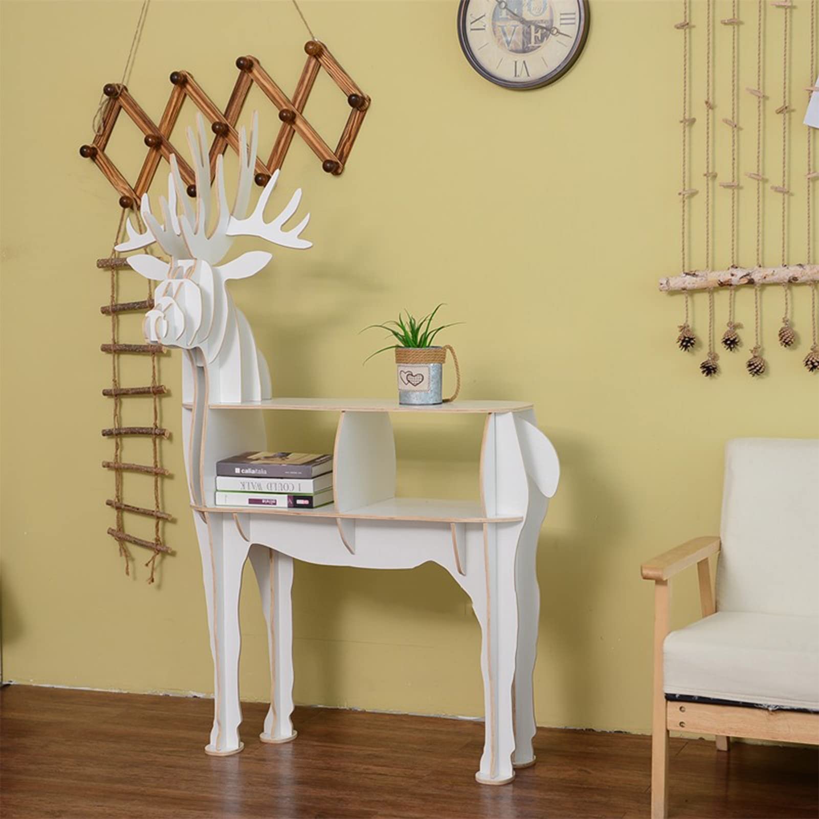 Cdbl Wooden Animal Shape Bookcase, Creative Gifts Children's Bookcase, Kids Room Storage Rack, Home Decoration Ornaments Shelf Suitable for Household and Kindergarten Library Shelves