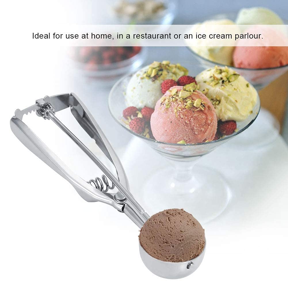 Paletta Per Gelato Con Grilletto Envenzo – 22x5,5x3 Cm, Acciaio Inox, Lavabile In Lavastoviglie, Multiuso