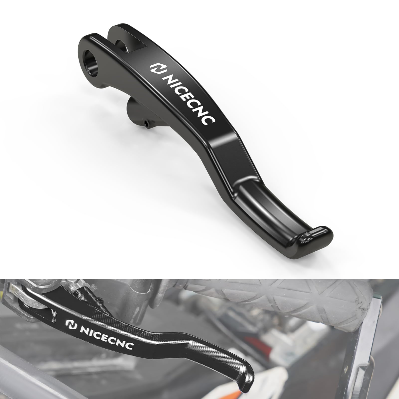 NICECNC Leva della frizione Shorty in alluminio Maniglia della frizione compatibile con 690 Enduro R/SMC R 2014-2023, compatibile con Husqvarna 701 Super Moto ed Enduro 2016-2023, accessori 700 SM/ES,