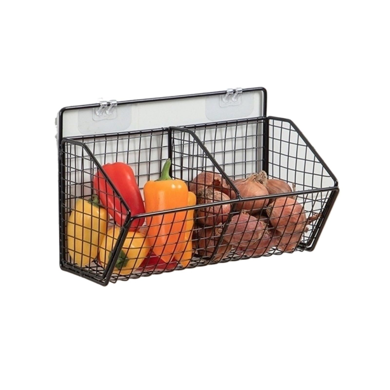 Storage Basket Kitchen Shelf Vegetable Ginger Garlic Hanging Wall-Mounted For Home(SIZE 2)
