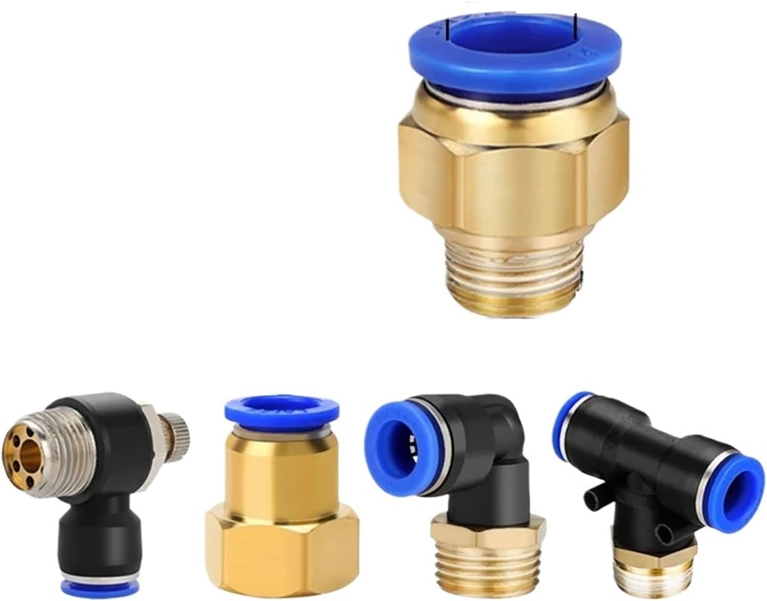 20/50PCS 4mm 6mm 8mm Pneumatic Air Fitting PL/PB/PC/PCF/SL Thread 1/8" 1/4 3/8 1/2(OD10mm-1I2,PCF (20PCS))