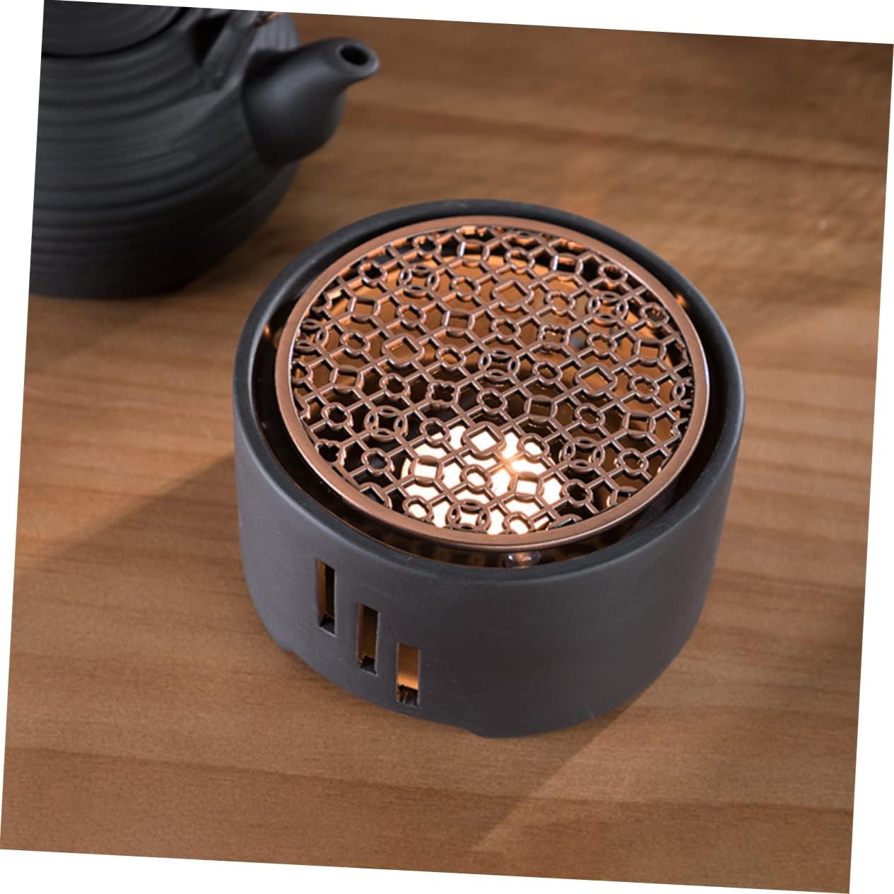 LABRIMP Hollow Teapot Warmer Stainless Steel Teapot Heater Japanese Craftsmanship Tea Warmer