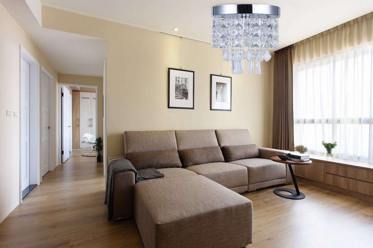 Plafoniera Cristallo,Moderno Soffitto Luci Soggiorno,Luce del Pendente Lampadario Illuminazione-Ø20cm