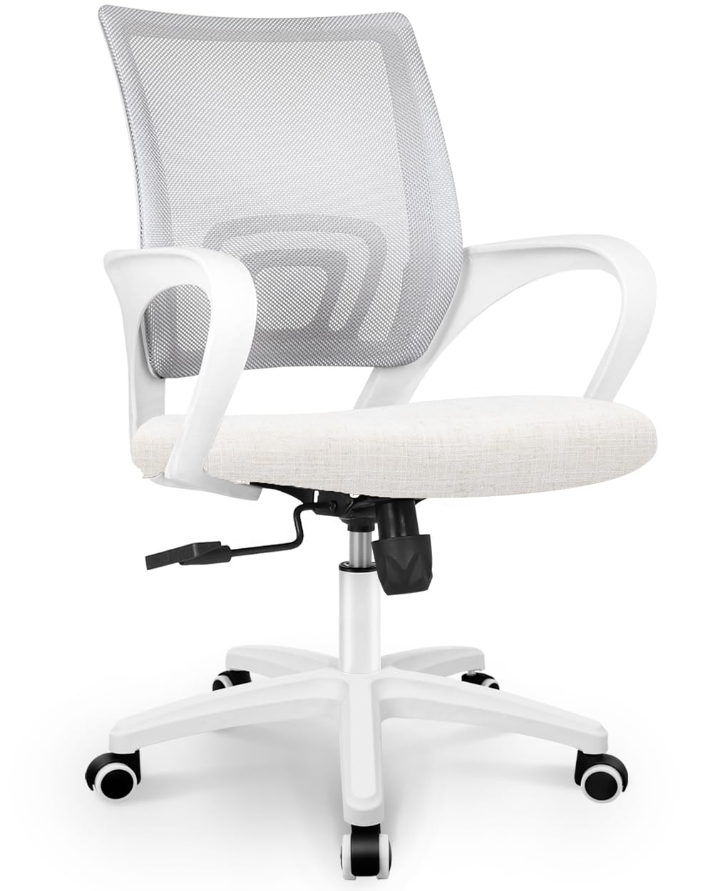 NEO CHAIR Ivory mesh office chair with lumbar support