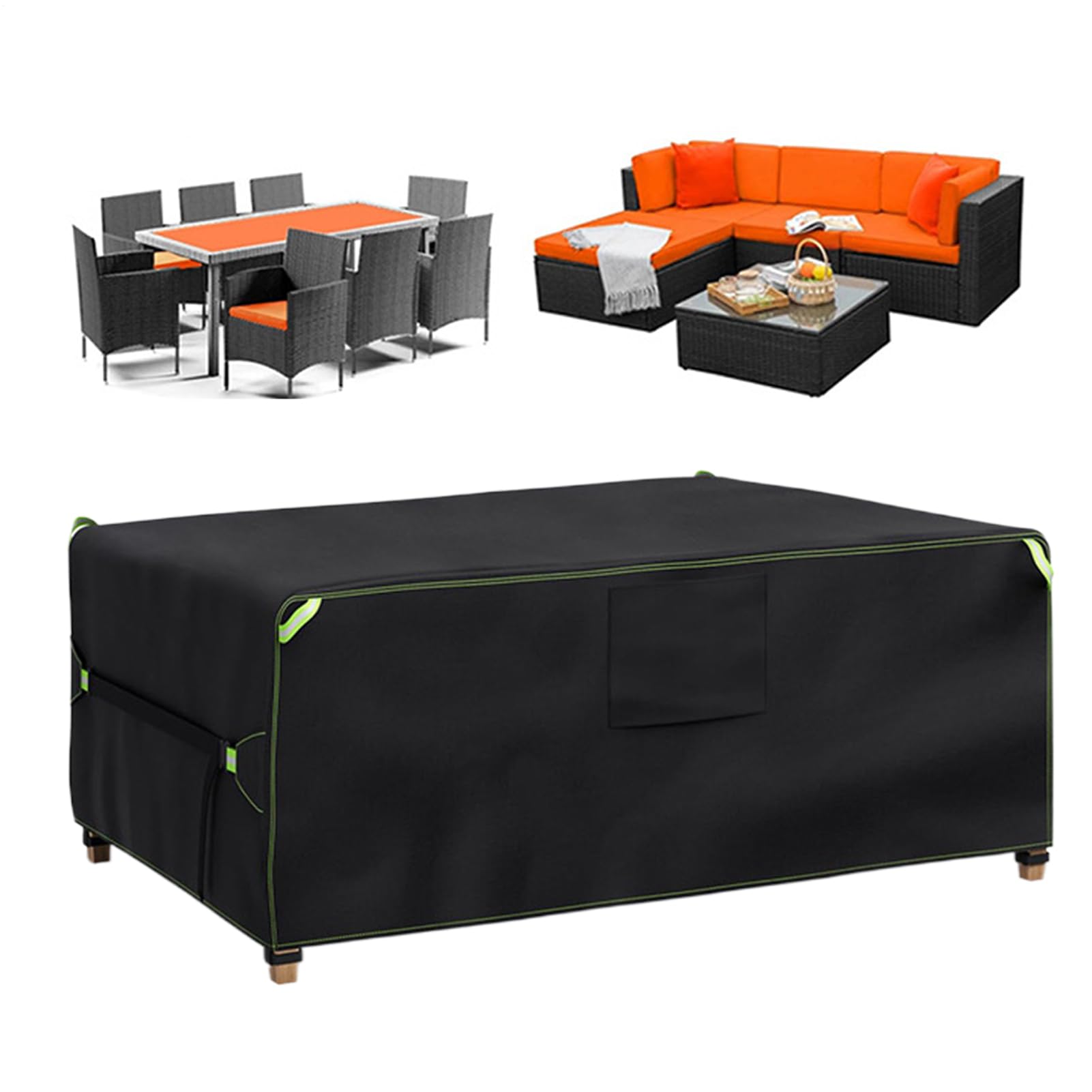 Housses de chaise d'extérieur en tissu Oxford imperméable pour jardin et porche