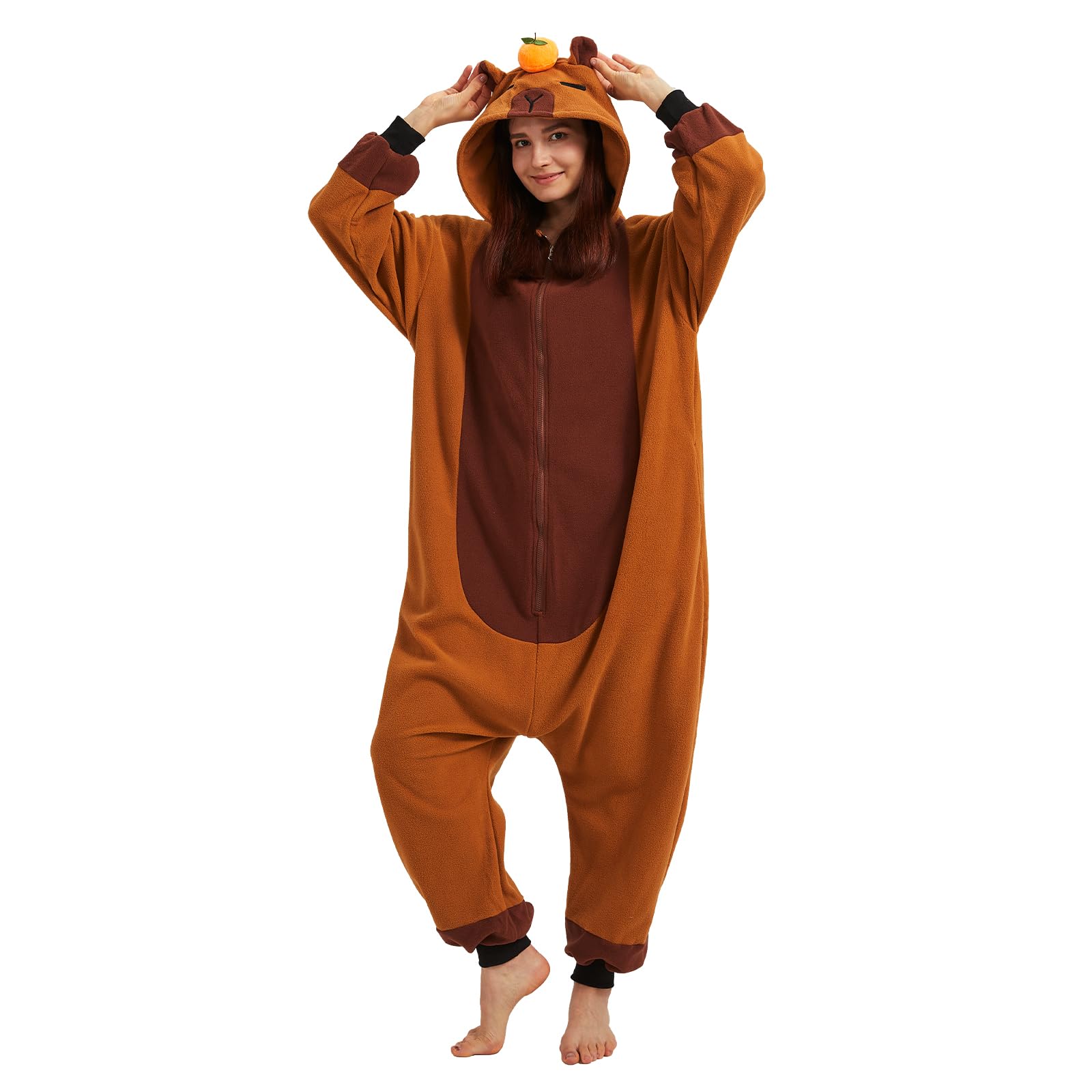 AZIDWERYQ Capybara Pyjamas En Peluche Douce Animaux Mignons Pyjamas