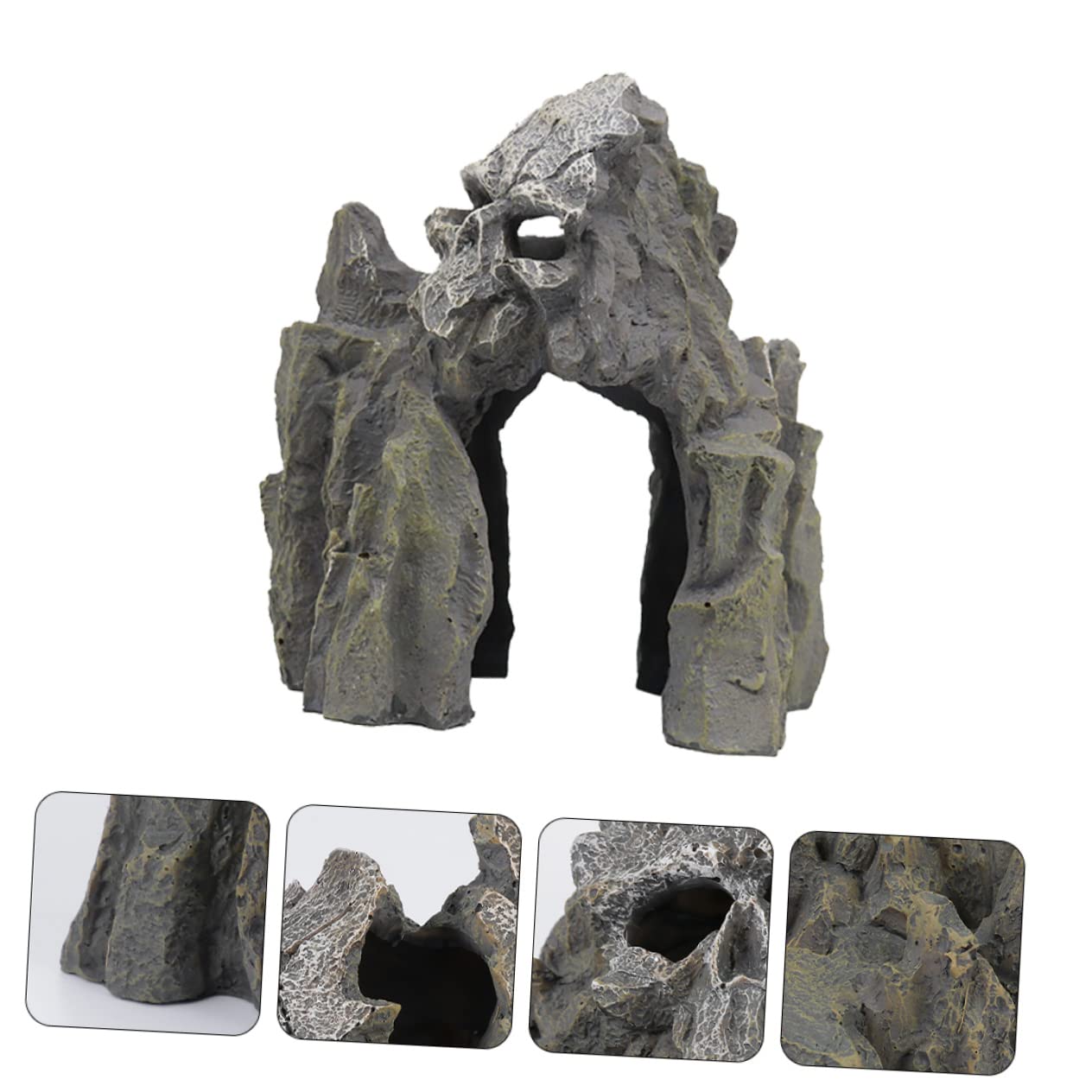 BESPORTBLE Décoration Colline pour Aquarium Crâne Résine Cachette Poissons Et Crevettes