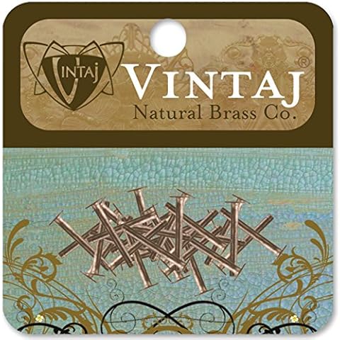 Vintaj 30-Piece Nail Head Rivets for Jewelry, 1/2-Inch Cover