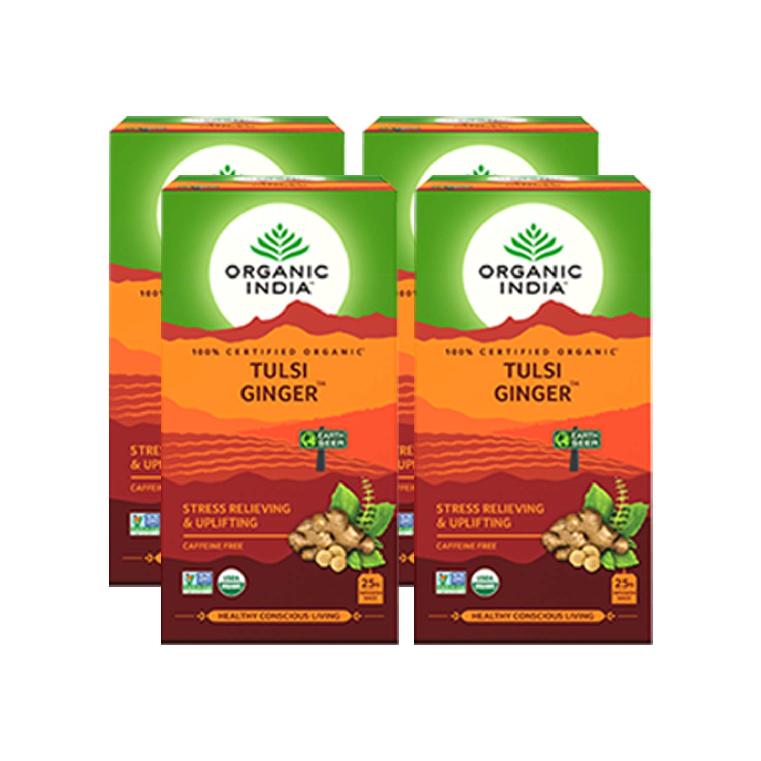 Organic India Tulsi Ginger 25 Tea Bag- (Pack of 4) (B07PFSXMT8) Amazon Price History, Amazon Price Tracker