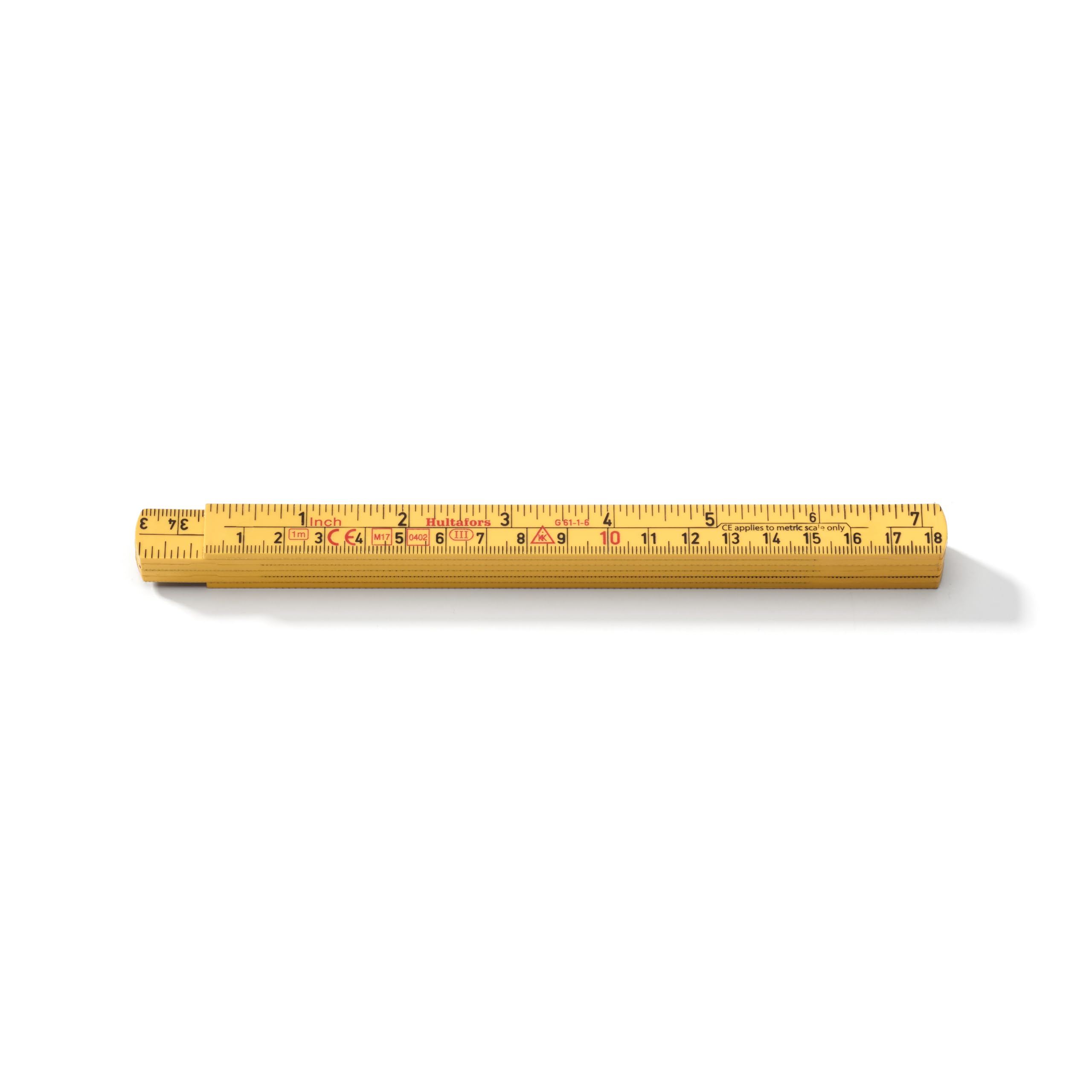 Mini Folding Ruler 1 m with Inch and CM Divisions I Hultafors I Made in EU I Made of Fibreglass I Durable Folding Ruler with Centimetre and Inch Scale I 200504 — image 1