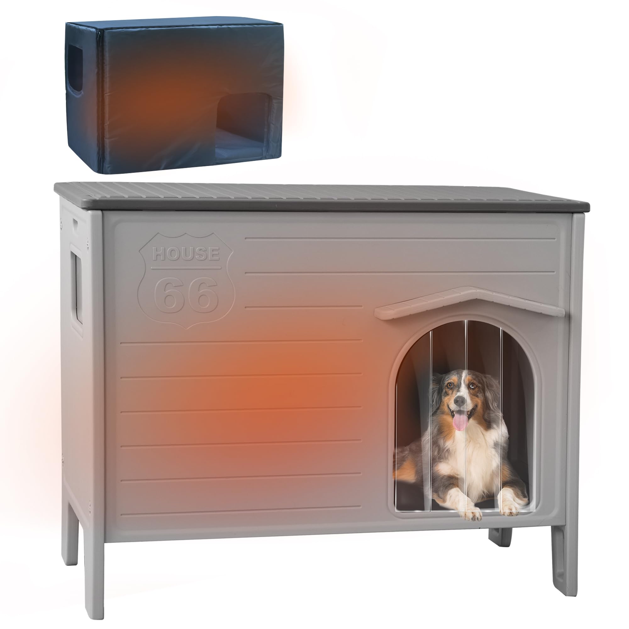 Dog House Insulated Outdoor Dog Kennel with Liner(L & Liner)
