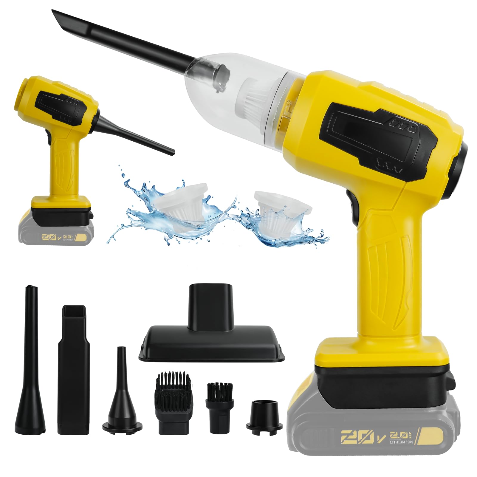 Aspirapolvere portatile senza fili Portatile per pavimenti duri Tappeto per auto Macchina per la pulizia dei peli degli animali domestici Utensile elettrico per batteria Maka 18V  1420