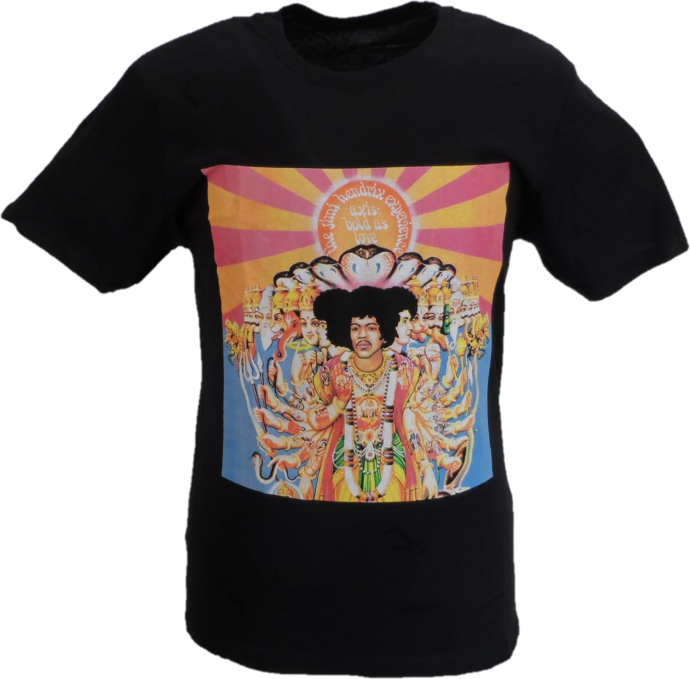 Mazeys Men's Official Jimi Hendrix Axis T-Shirt XXL Black