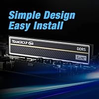 Vista 4 de TEAMGROUP Elite Plus DDR5 32 GB (2 x 16 GB) 6400 MHz PC5-51200 CL52 sin búfer sin ECC 1.1V UDIMM 288 pines Módulo de memoria de escritorio Ram Negro