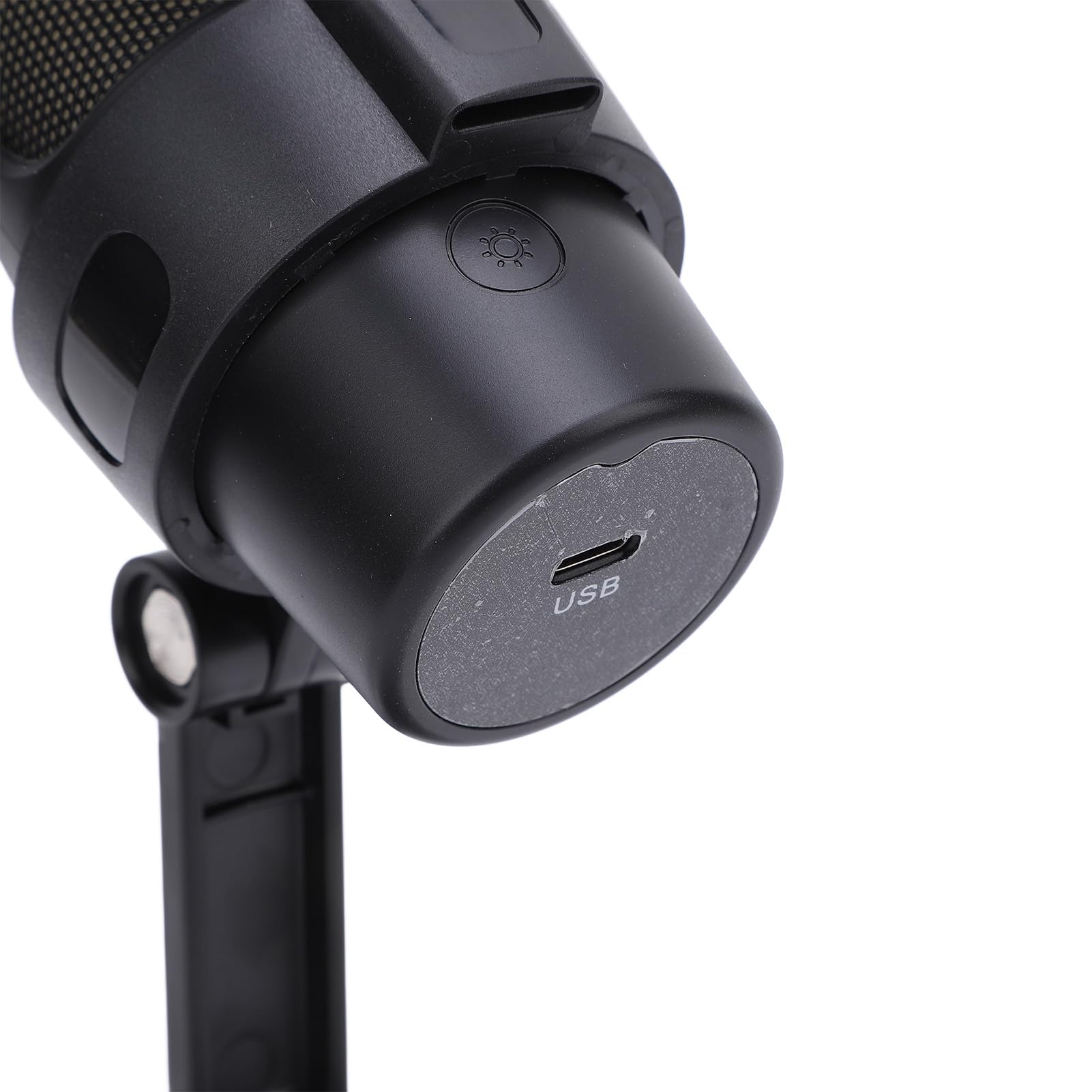 Microfono USB da Gioco Microfono per PC con Regolazione del Guadagno del Volume per Podcast Video Streaming per PC, Registrazione Elettronica in Metallo da Gioco Dal (Nera)