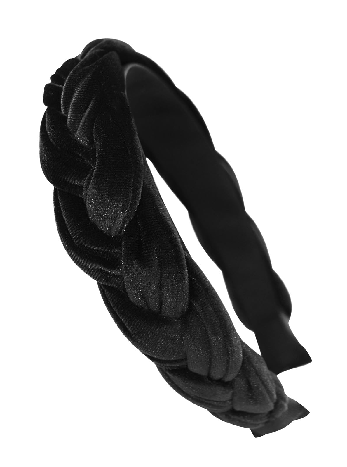 AXY DESIGN Haarreif Trachten Haarreif – Samt Flechtoptik HRZ3 Schwarz