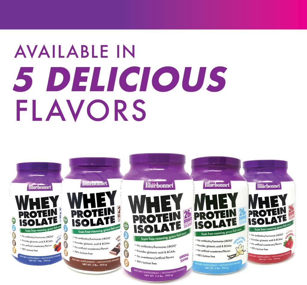 BlueBonnet 100% Natural Whey Protein Isolate Powder, Chocolate