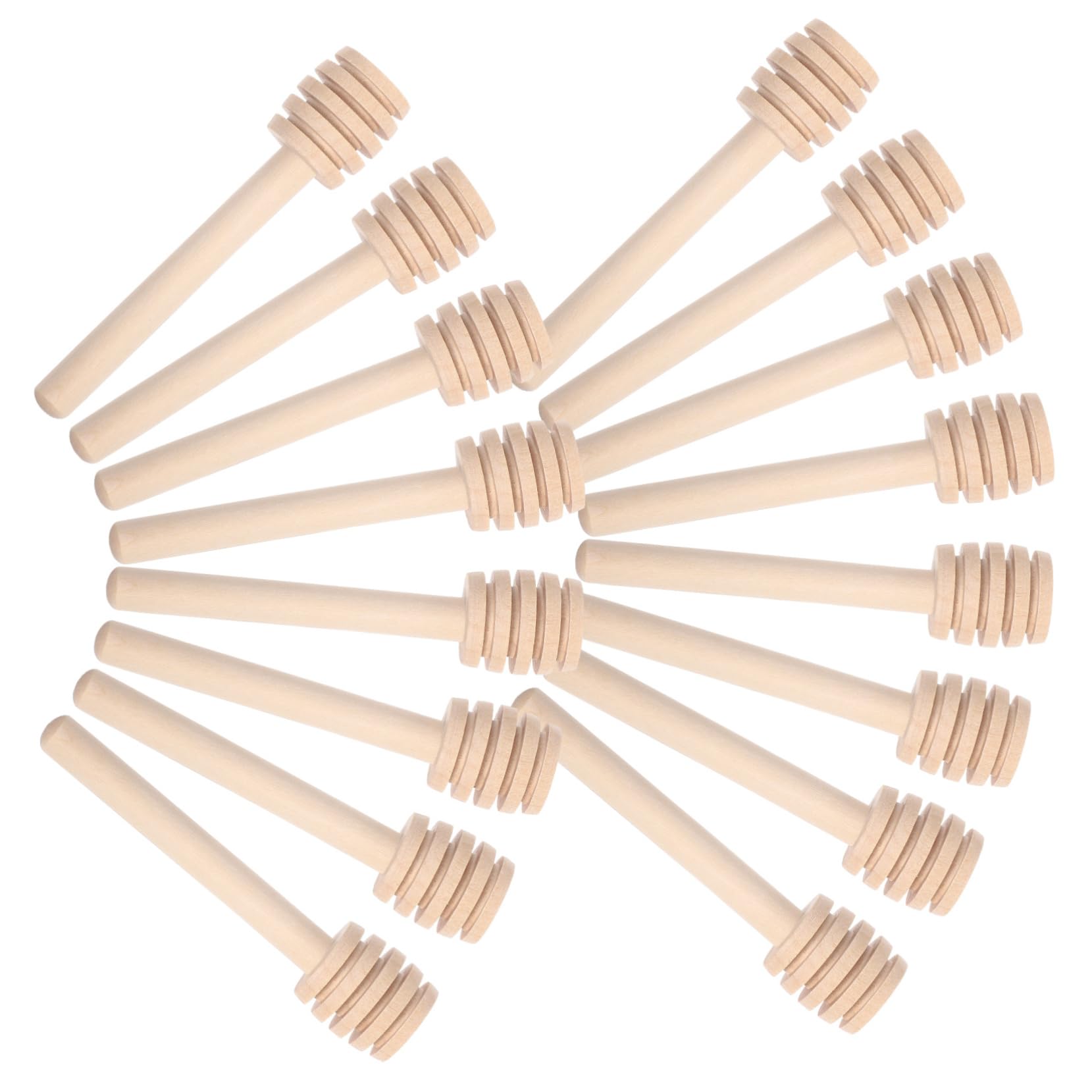 SHOWERORO Honeycomb Sticks 30pcs Wooden Honey Stirring Sticks Wood Jar Dipper Honey Jam Syrup Tea Party Favors