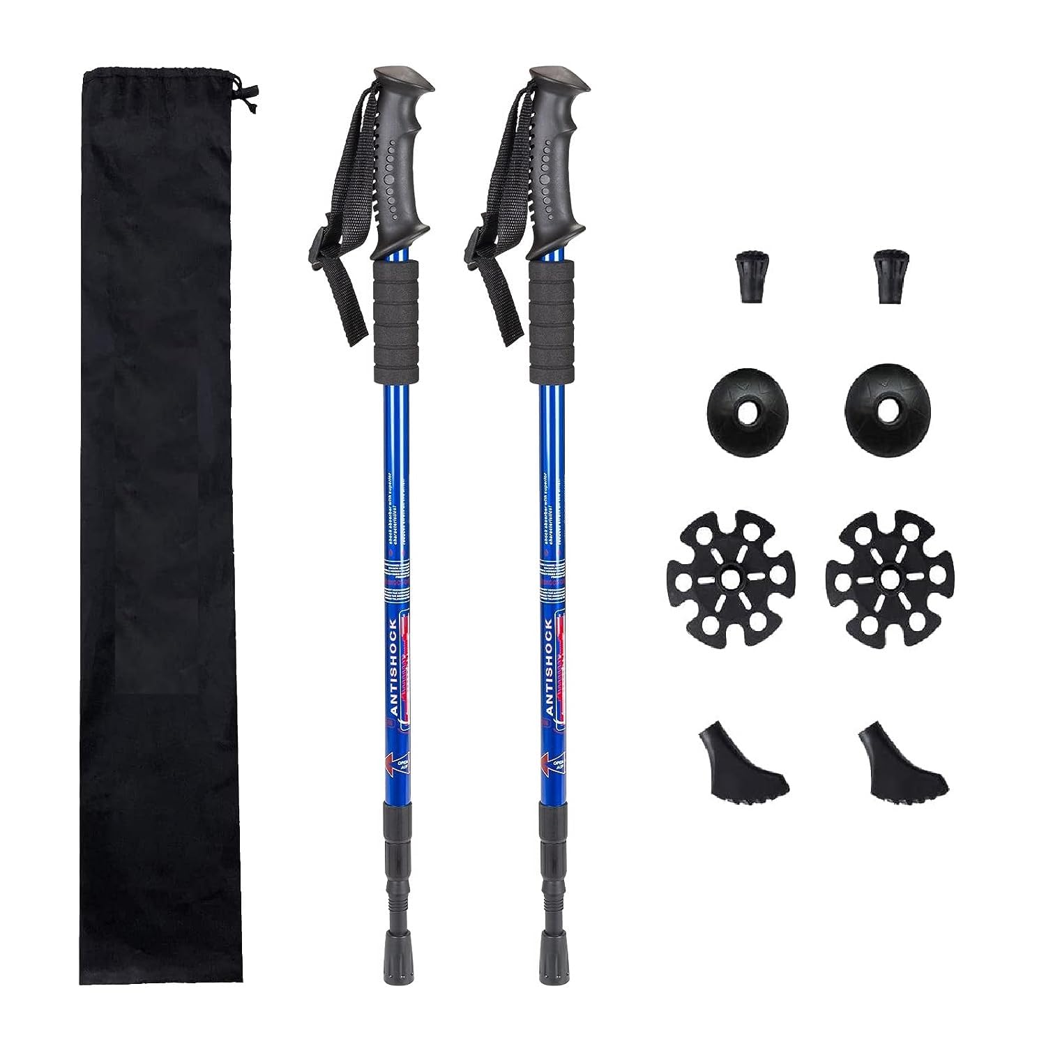 LEXSO Walking Trekking Poles, Strong Aircraft Aluminum Collapsible Lightweight Hiking Poles with Anti-Shock and Quick Lock System, Camping, Mountaining, Backpacking, Walking, Trekking (2) (B0CSKJ1CK4) Amazon Price History, Amazon Price Tracker