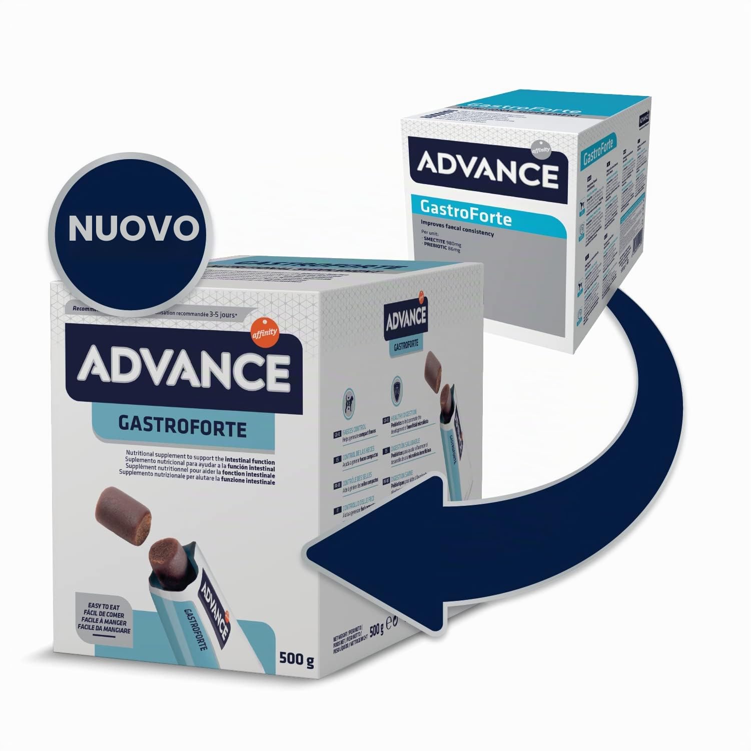 Advance Gastroforte - Supplemento Nutrizionale per Cani - Confezione 50 unità con 2 Particelle di 5gr