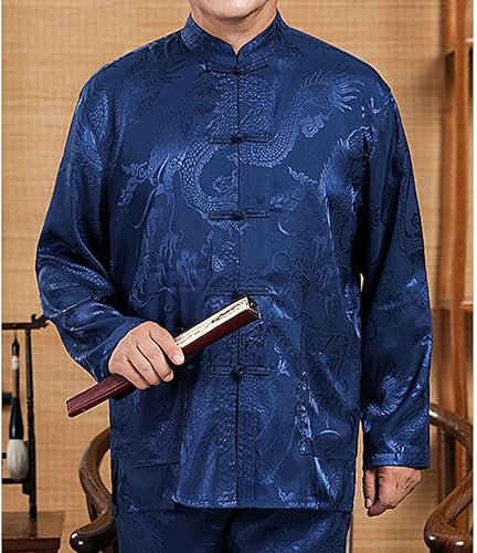Miniatura 3 de Uniforme de Kung Fu para hombre, traje de camisa chino tradicional Tang Hanfu artes marciales Wing Chun Tai Chi entrenamiento pantalones de tela