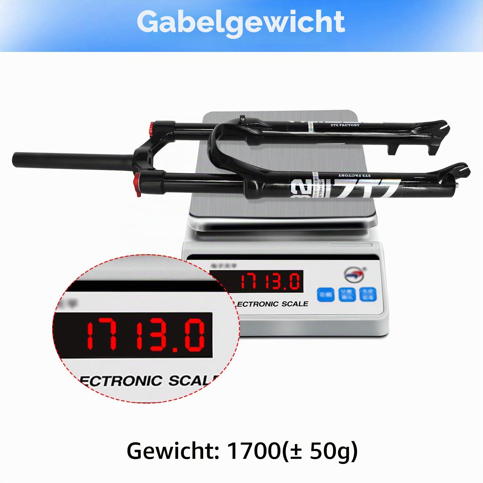 26/27,5/29 Zoll MTB-Doppel-Luftfedergabel, 1 1/8 gerader Rohrdurchmesser, 120 mm Federweg, Schnellspanner 9 mm × 100 mm, manuelle Sperre, leichte Vorderradgabel für XC/AM-Mountainbikes