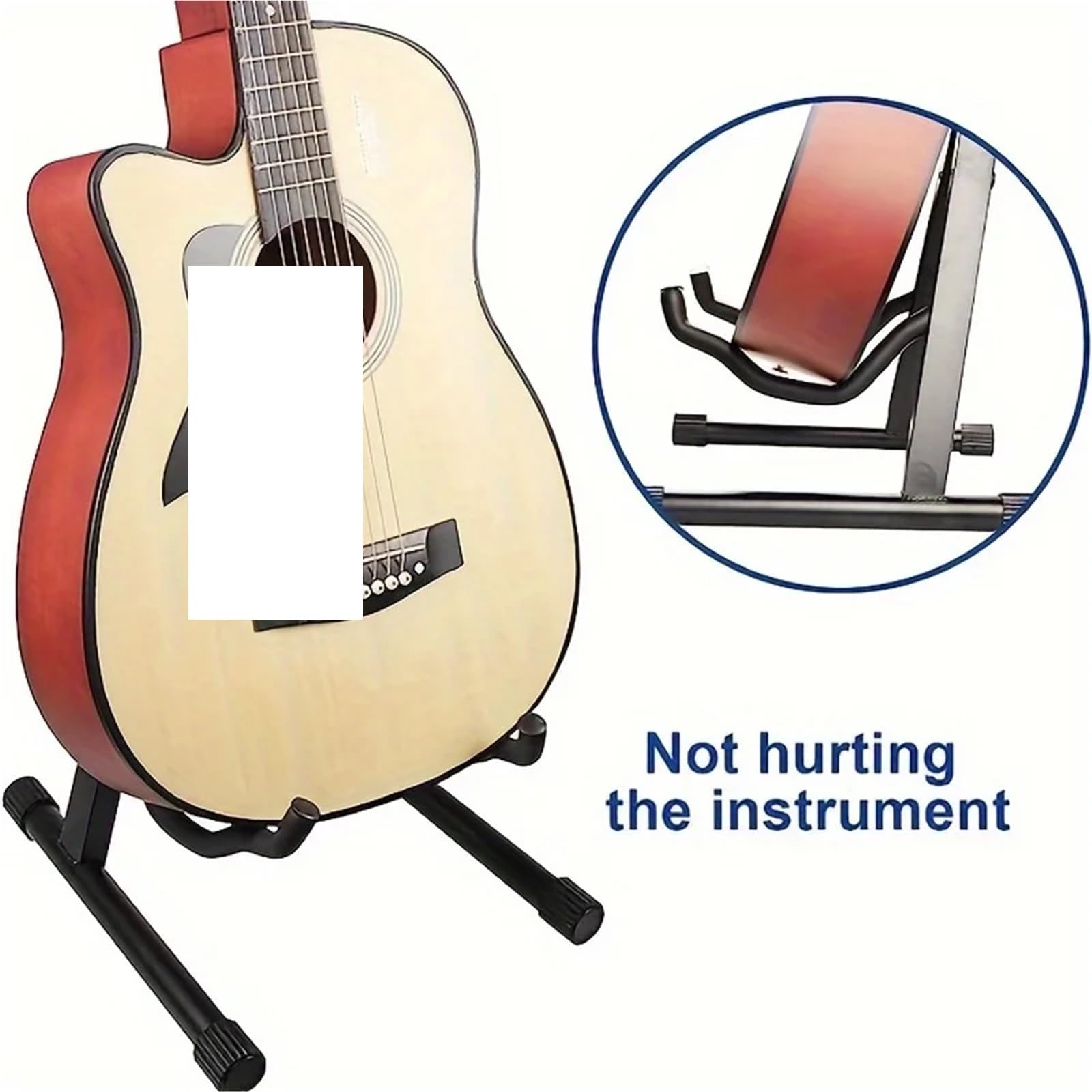 Gitarrenständer Gitarrenständer A-Frame Metall-Gitarrenständer – freistehender Bodenständer for Akustik- und E-Gitarren