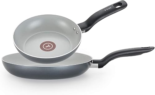 T-fal juego de utensilios de cocina de sartenes de 8 y 10 pulgadas se pueden usar en horno y lavavajillas cerámica antiadherente sin cadmio