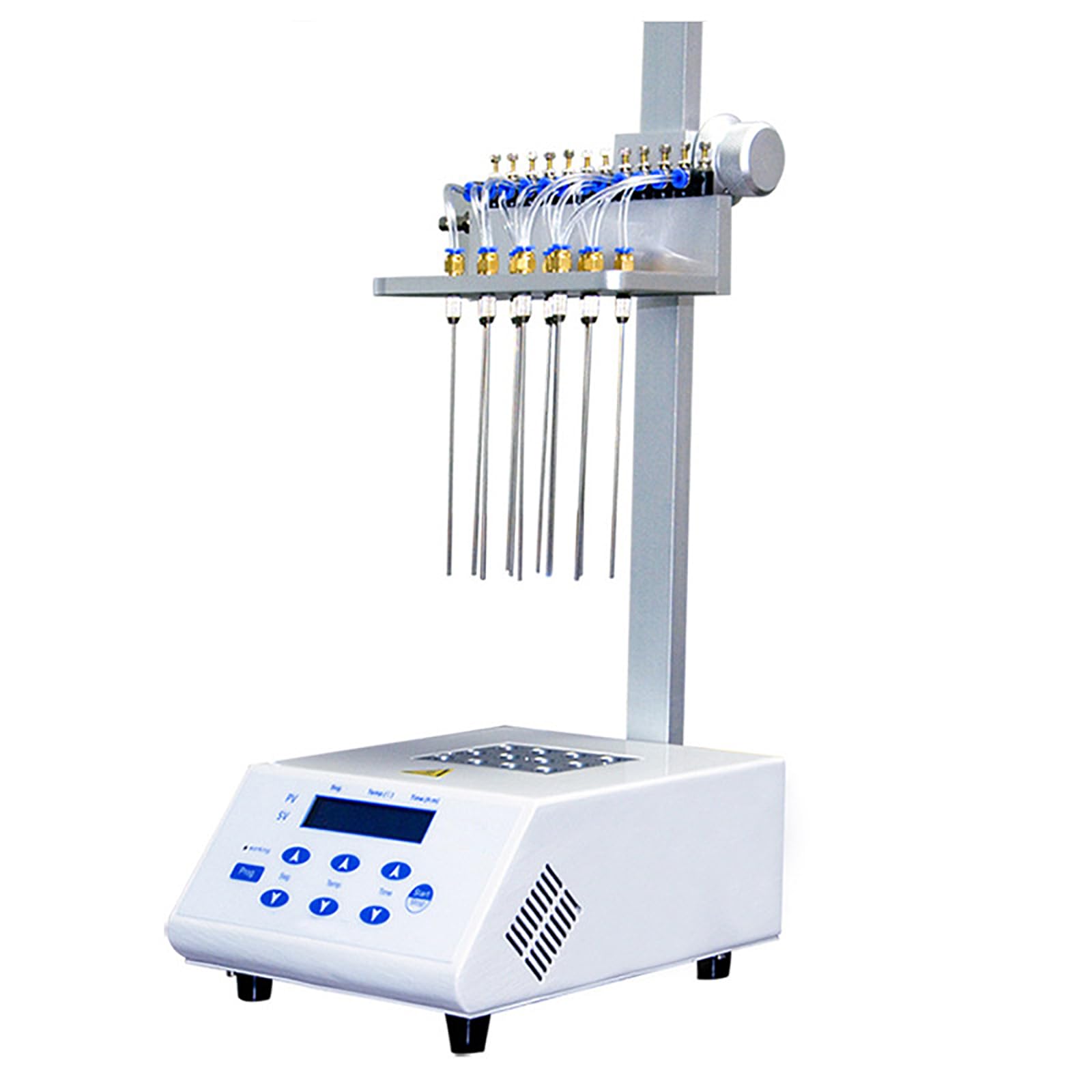 Instrumento Purga nitrógeno,evaporador nitrógeno Laboratorio con módulo 12/24orificios y Control Independiente nitrógeno,caudal 0-10l/min y presión <0,1mpa,sin infección Cruzada,para Uso médico