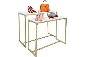 Golden Entryway Table with Multifunctional Shoe Rack