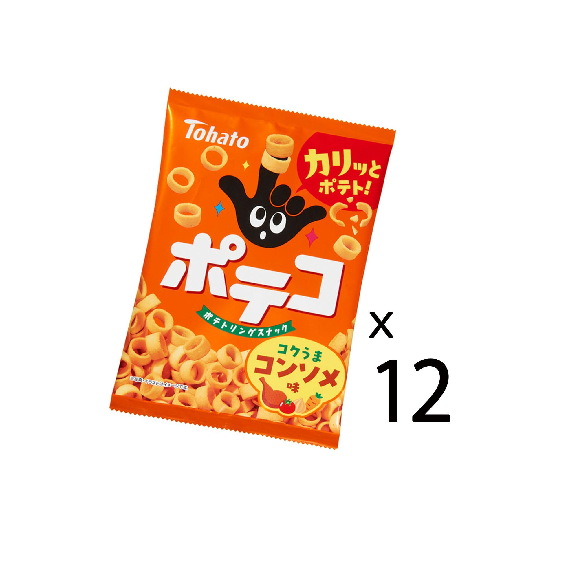 Amazon.co.jp: 東ハト ポテココンソメ味 60g×12袋 : 食品・飲料・お酒