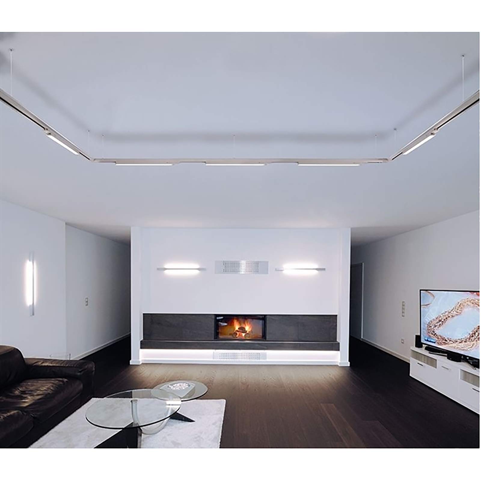 Barra LED de 20 W track trifásico foco slim plano binario 3-Phasen luz difusa