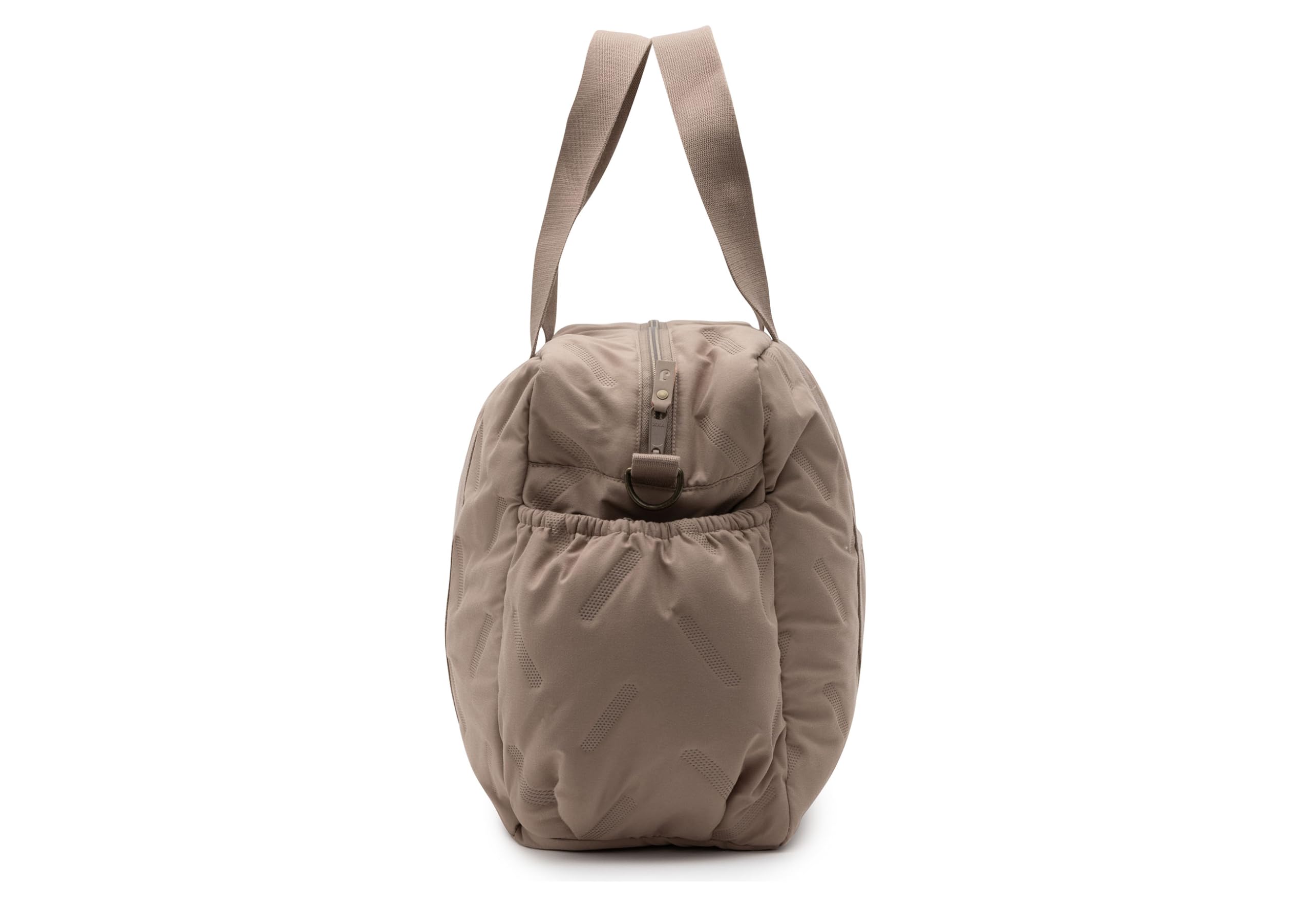Jollein Sac à Langer - Embossed Lily - Milky Coffee - Sac à Langer Stylé à Motif Gaufré - Déperlant et Facile d’Entretien - Bandoulière Réglable - 42x30x15 cm