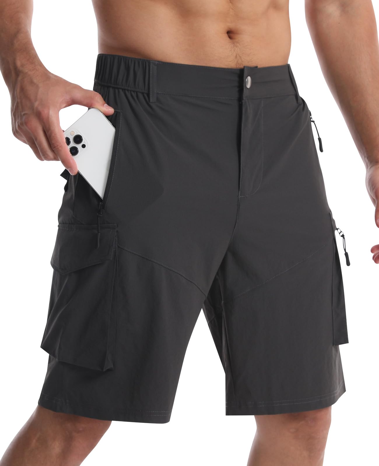 Danfiki Pantalones Cortos Hombre Pantalón Algodón Verano Deporte Casuales Bermudas Cargo Shorts con Bolsillos