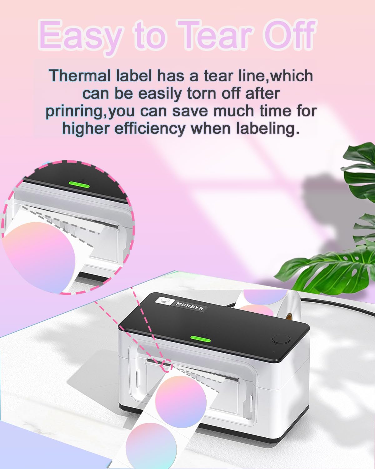 Quadratische Thermo-Aufkleber, Selbstklebend, 5,1 x 5,1 cm, Thermodirekt-Etiketten für DIY-Logo-Design, Namensschild, QR-Code - 500 Stück/1 Rolle