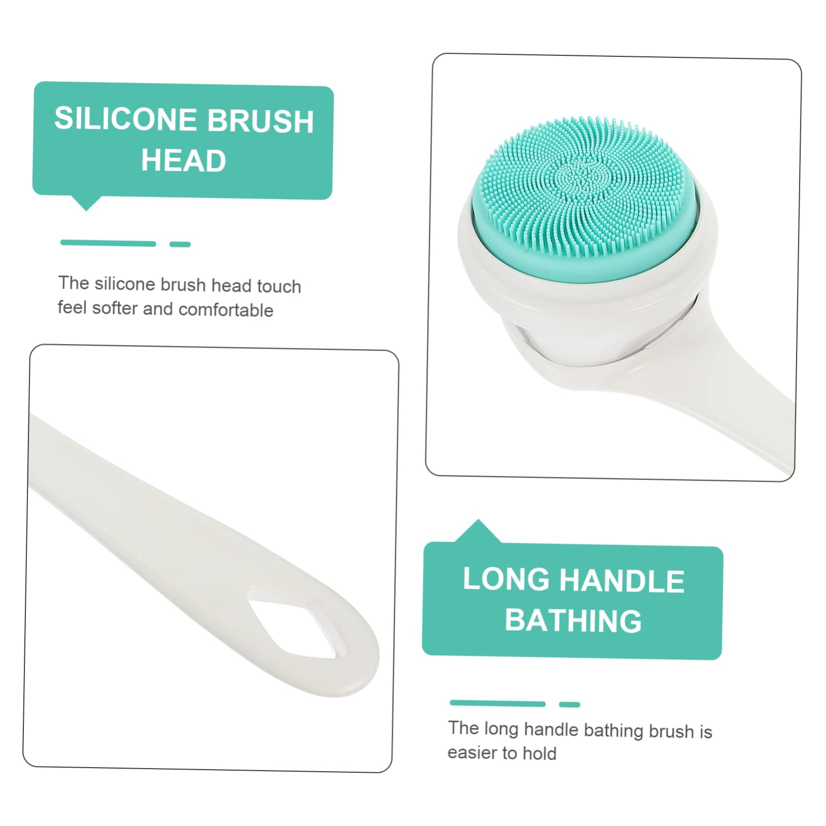 Beaupretty Cepillo Corporal Eléctrico Cepillo De Espalda Para Ducha Velocidades Exfoliante Corporal Depurador Para Lavado De Silicona Para Ducha Reutilizable Mango