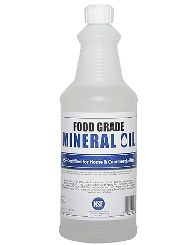 Aceite mineral puro 100% premium, comestible, 1 cuarto de galón, aprobado por la NSF, aceite para mesa de destazar y tabla de cortar