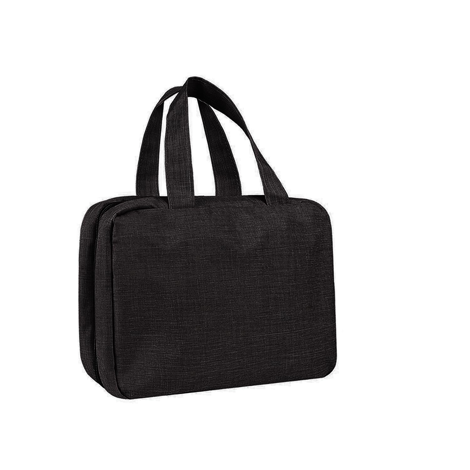 Beckykall hanging travel toiletry bag with Hanging Hook,Water-resistant Makeup Cosmetic Bag Travel Organizer for Accessories,Portable Toiletry Travel Organizer Bag (Black, Large)