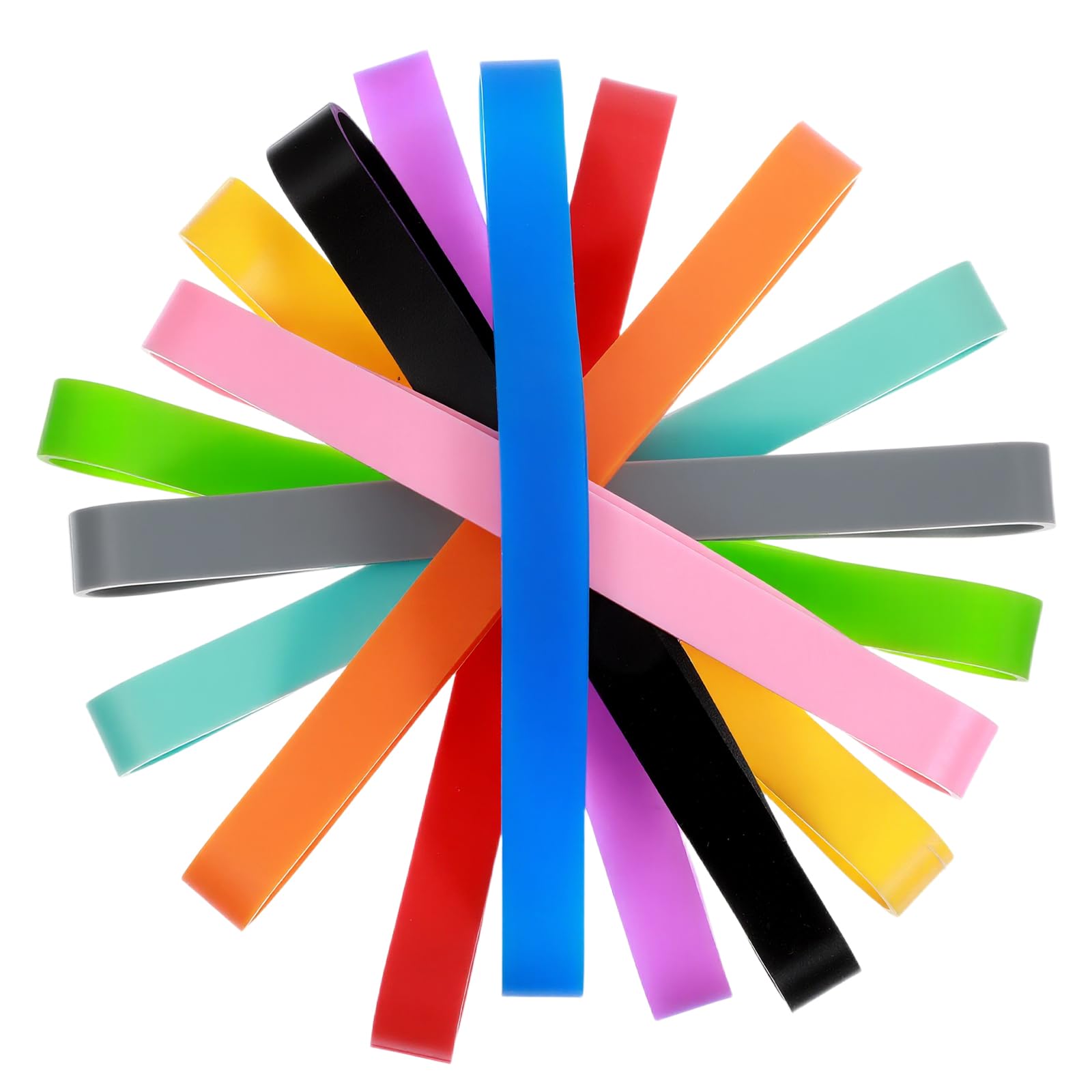 10 Pcs Silicone Bands, Thick Rubber Bands, Large Elastic Band for Crafts, Office Supplies, Books, Cooking, Wrapping, Containers, Exercise, Colorful
